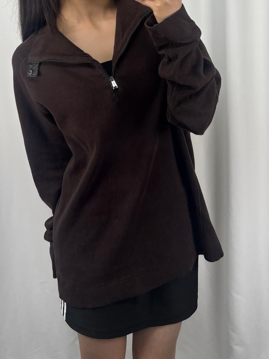 랄프로렌 블랙 라벨 브라운 하프집업 상품이미지2