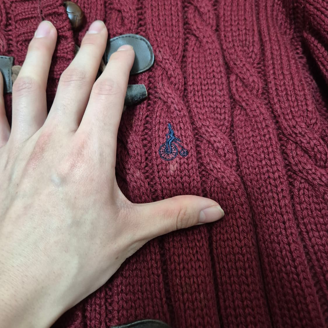 빈폴 떡볶이 꽈배기 니트 가디건 M(95) 상품이미지4