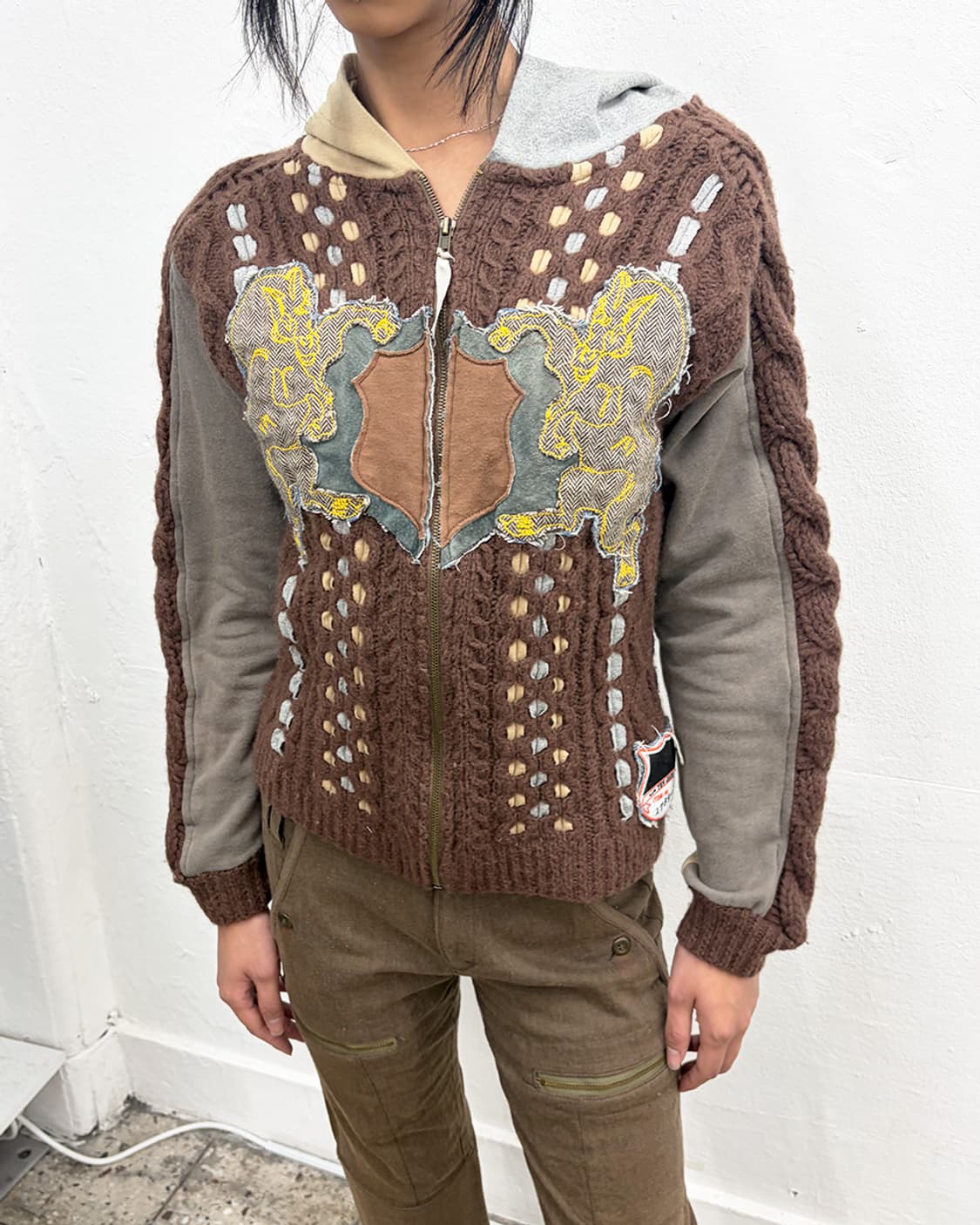 미치코 코시노 YENJEANS 패치워크 후드 집업 상품이미지4