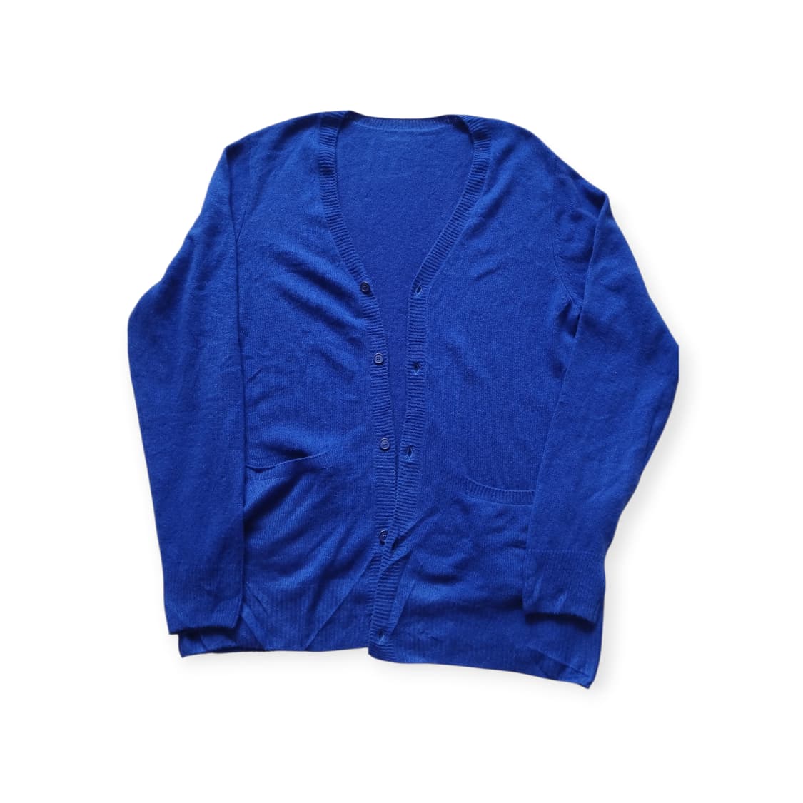 캐시미어 100% 블루 니트 가디건 상품이미지1