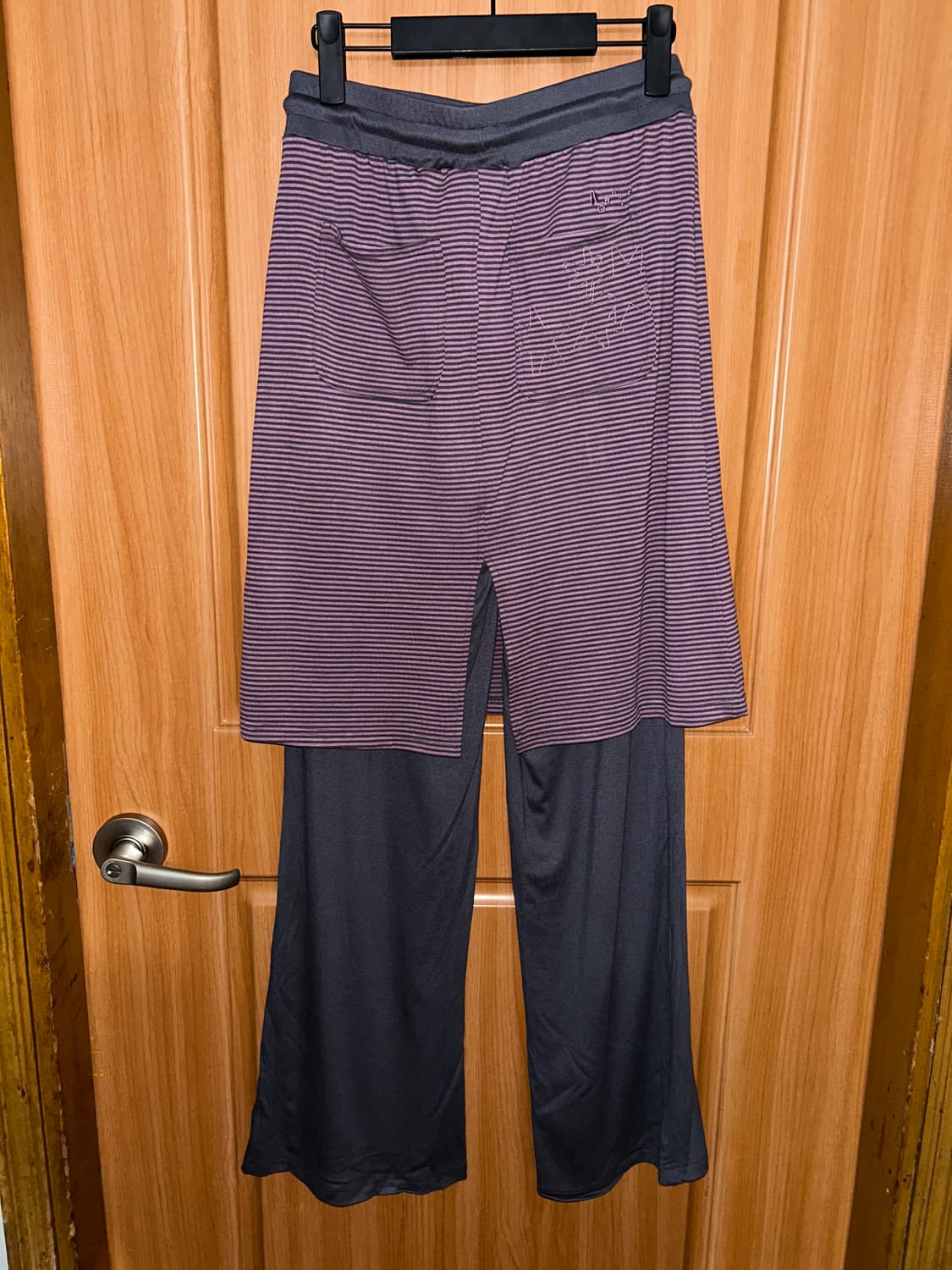 아메스 월드와이드 스트라이프 레이어드 스커트 팬츠 퍼플 상품이미지5