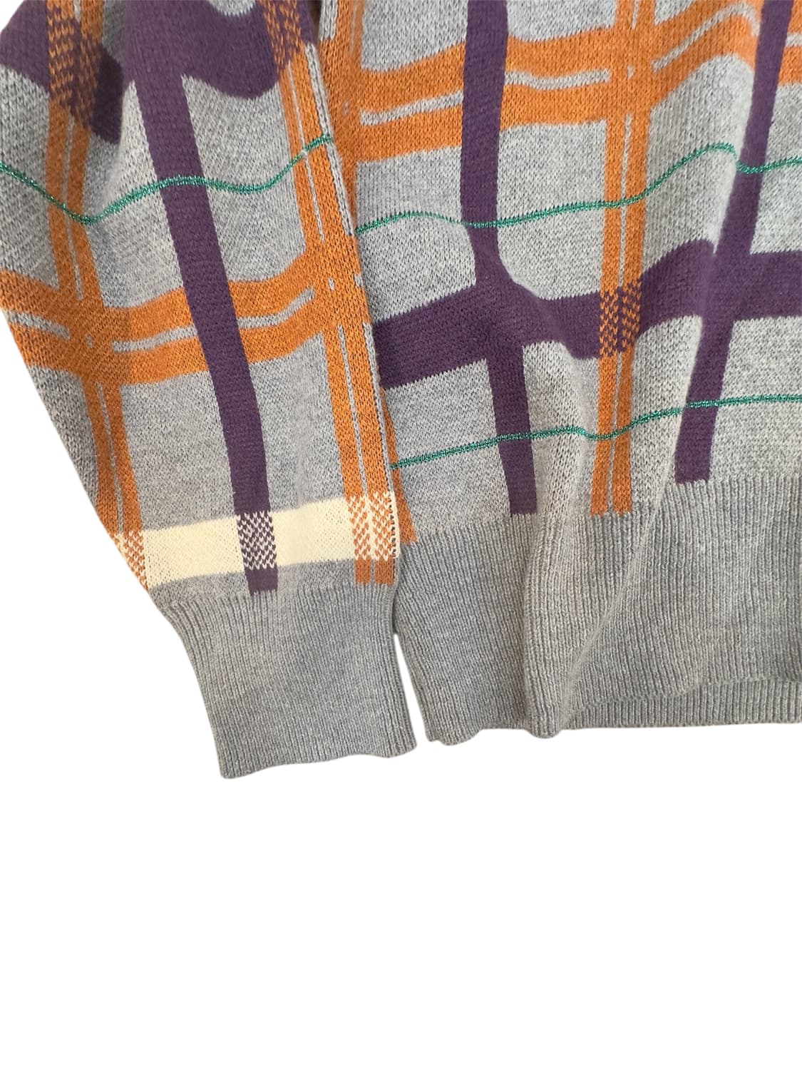 차콜 브라운 체크니트 상품이미지4