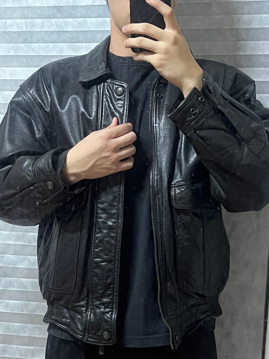 빈티지 레더 자켓 상품이미지2