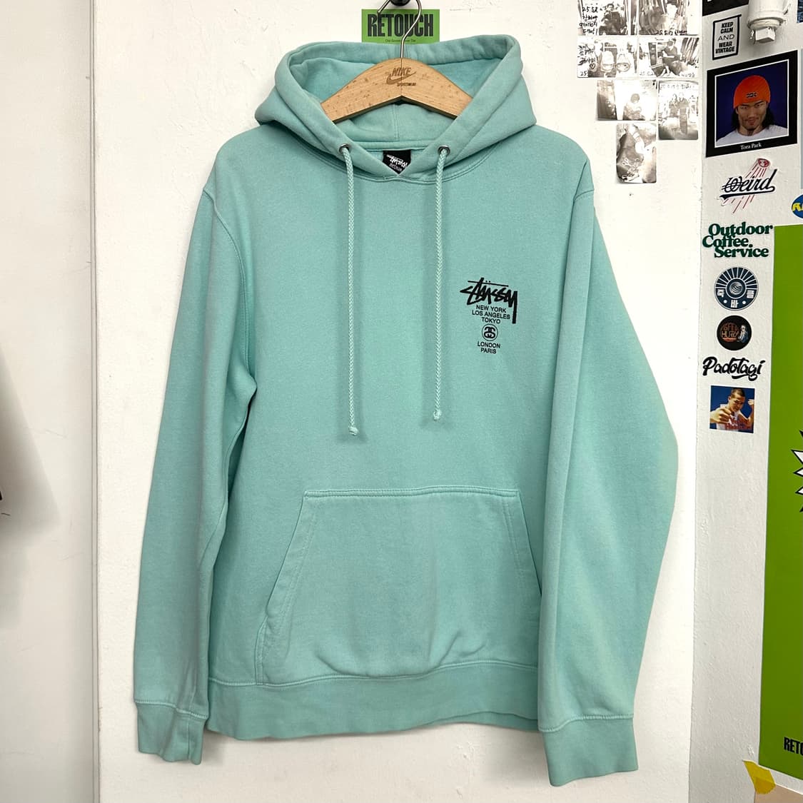 스투시 월드투어 후드티 ‘민트’ 상품이미지1