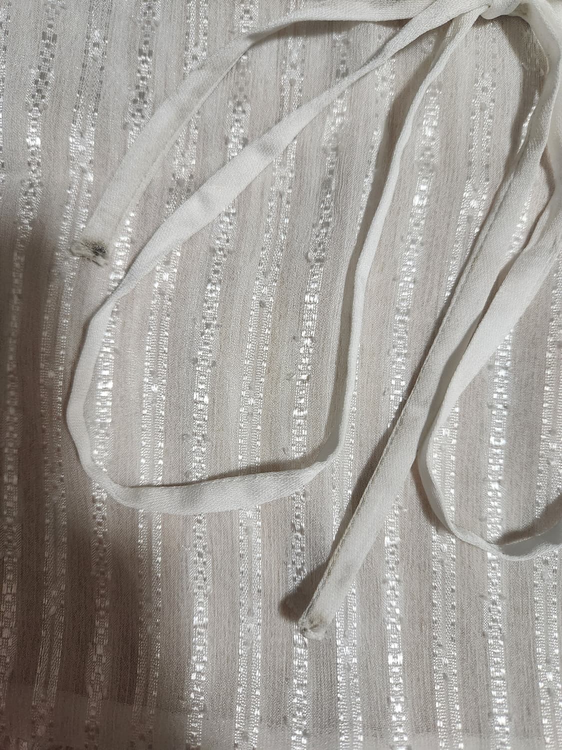 ab.plus 화이트 시스루 프릴 블라우스 미니 원피스 상품이미지3