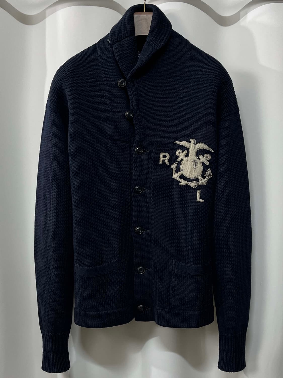 폴로 랄프로렌 인디고 Naval USN 헤비 코튼린넨 가디건 자켓 상품이미지1