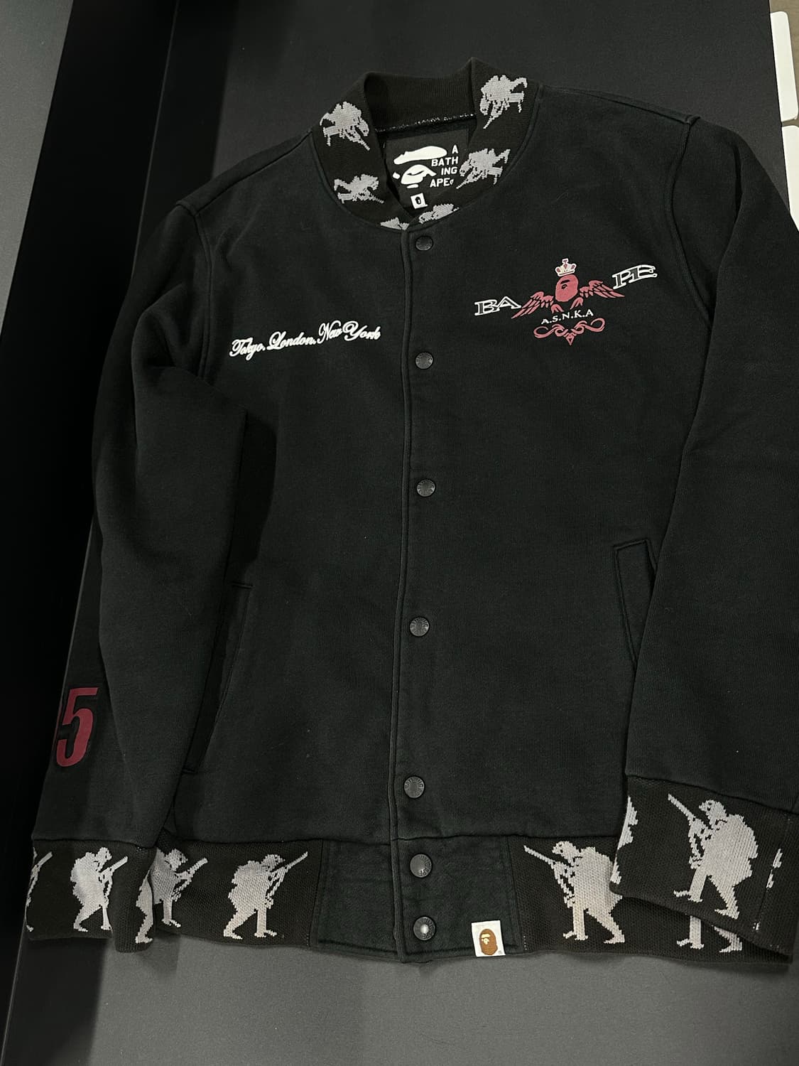 베이프 OG 니고 베이프 mr stash 코튼 바시티 자켓 상품이미지4