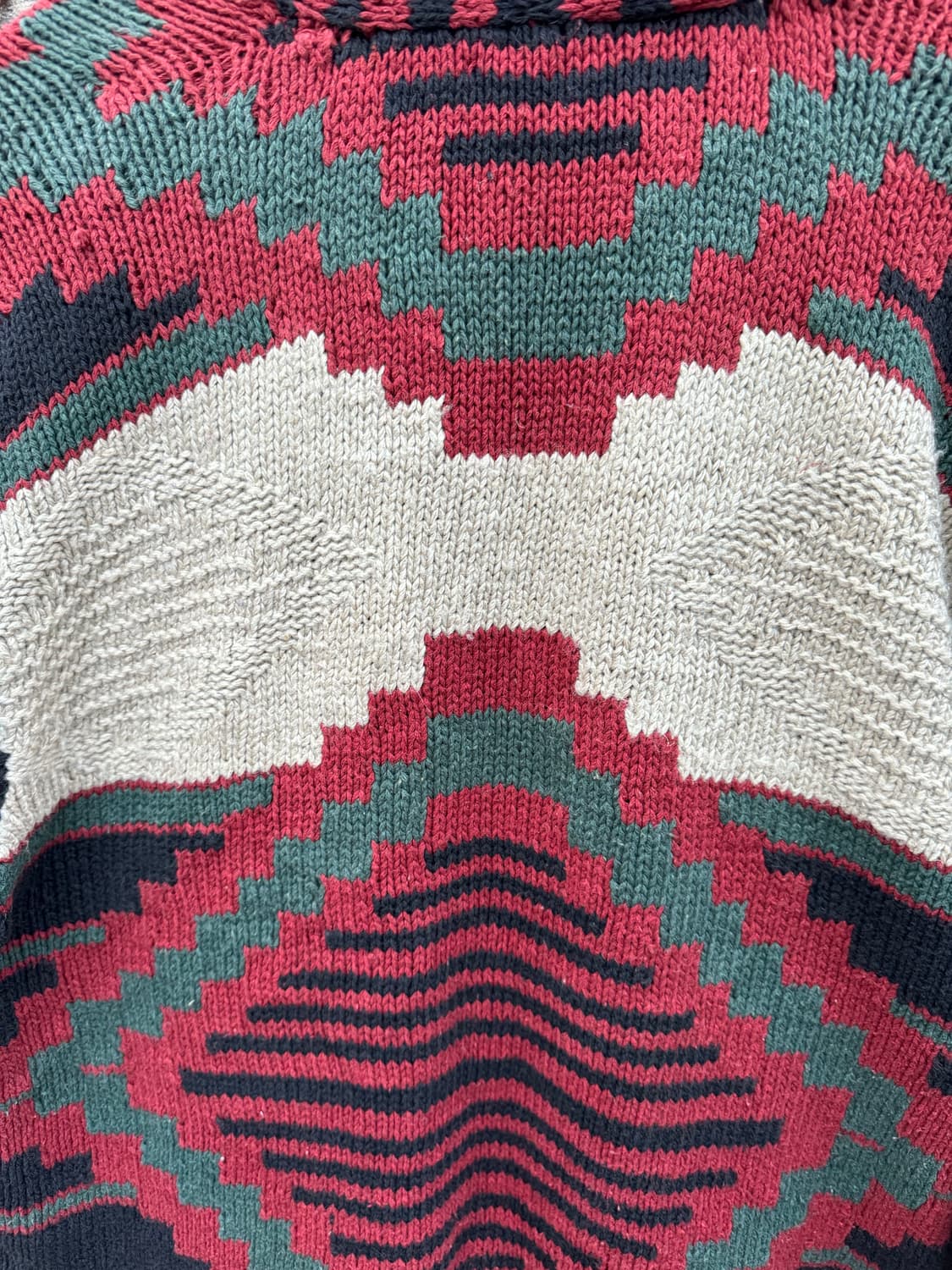 80~90s 폴로 랄프로렌 나바호 패턴 네이티브 문양 핸드 니트 가디건 상품이미지7