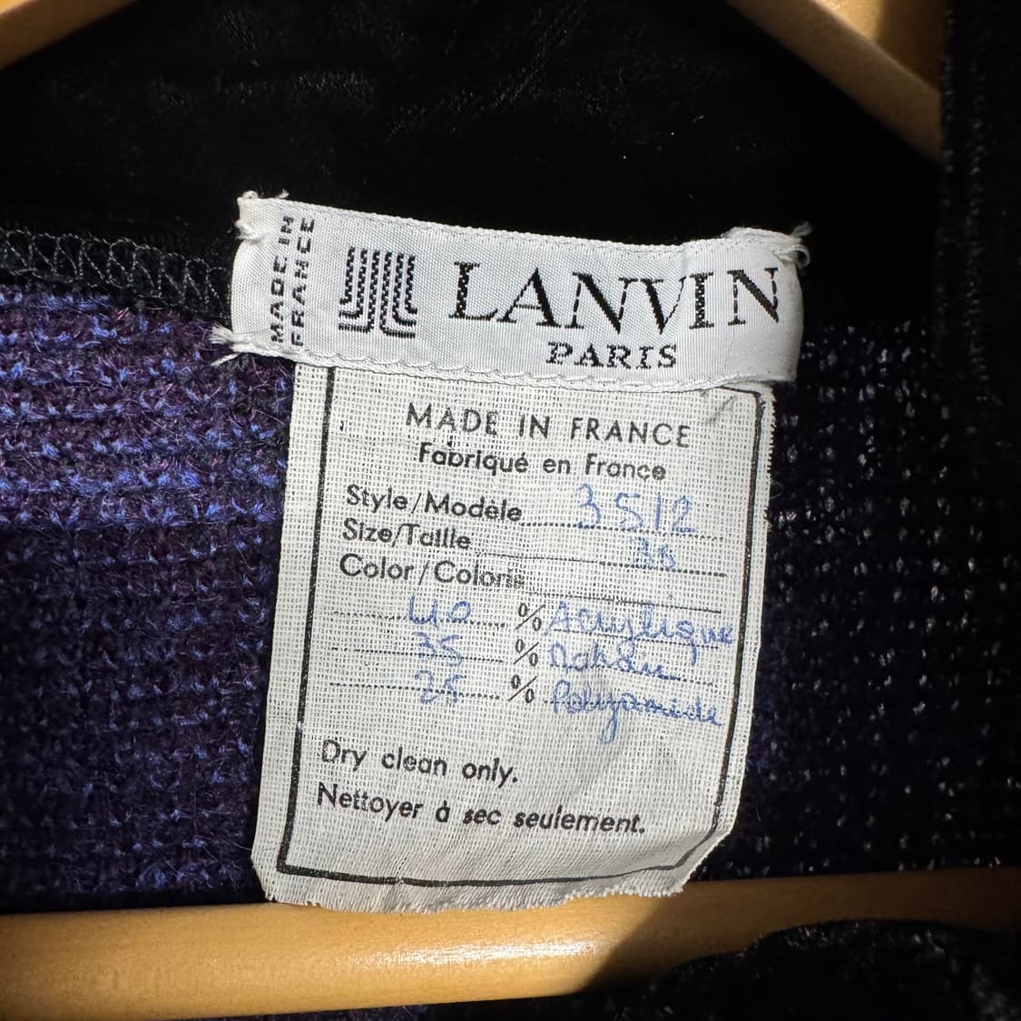 ~90‘s Lanvin Paris blend Cardigan 상품이미지5