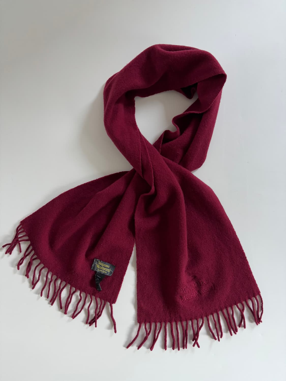 Vivienne Westwood 비비안웨스트우드 레드 orb 로고 머플러 상품이미지3