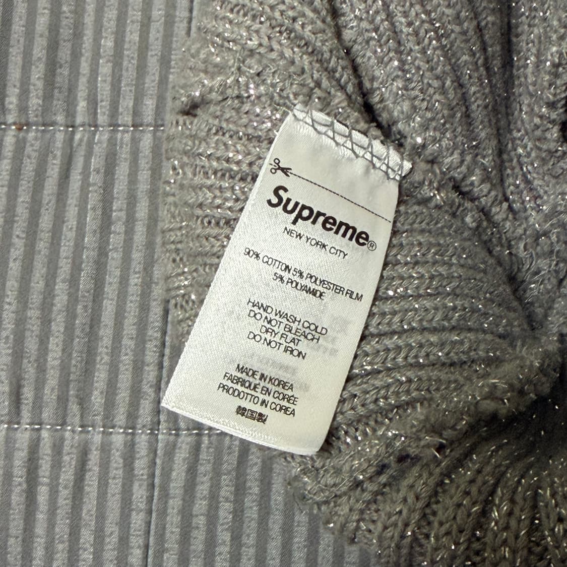 슈프림 오버다이드 비니 메탈릭 실버 - 25SS 상품이미지3