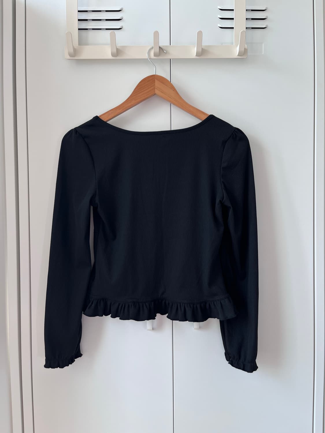 Dazy 도트 셔링 레이어드 러블리 롱 슬리브 상품이미지10