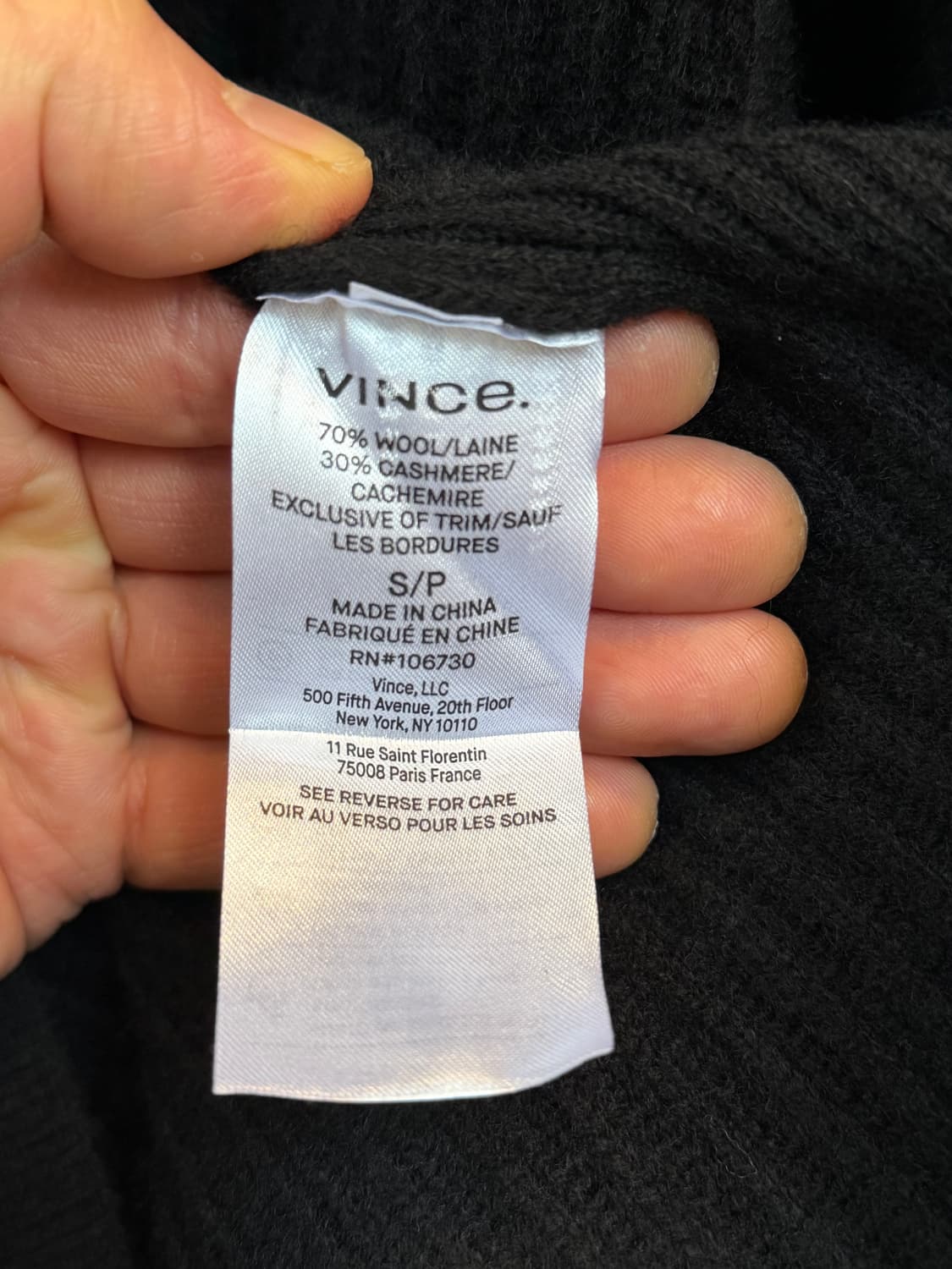 Vince 울 캐시미어 블렌드 하프집업 스웨터 S 상품이미지5