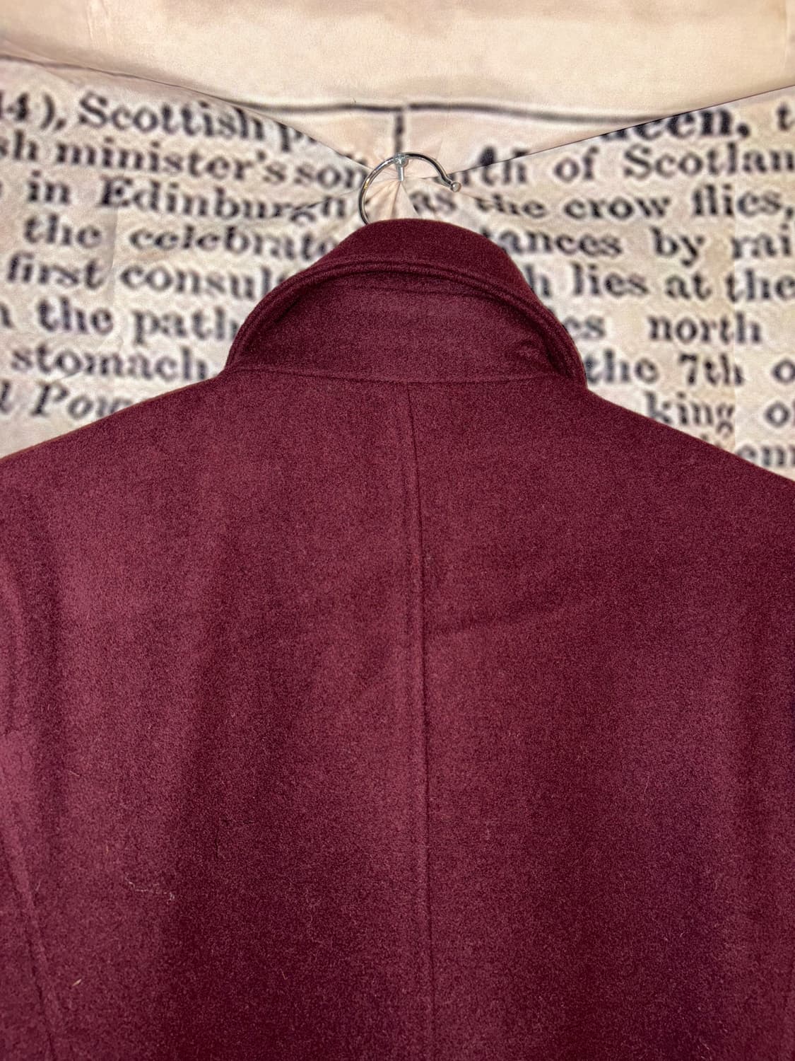 No id burgundy wool peacoat 상품이미지10