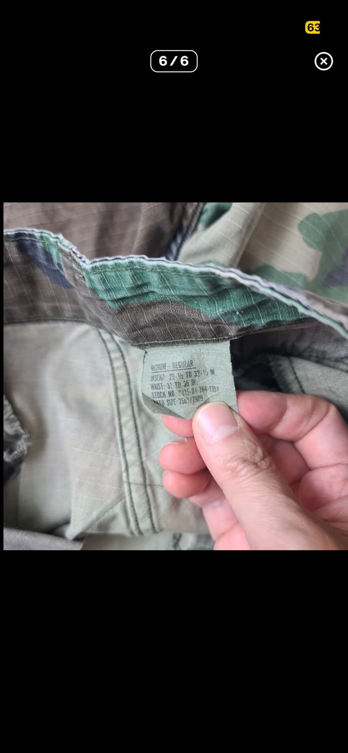 US ARMY 엑스트라 컷오프 카모 쇼츠 빈티지 상품이미지5