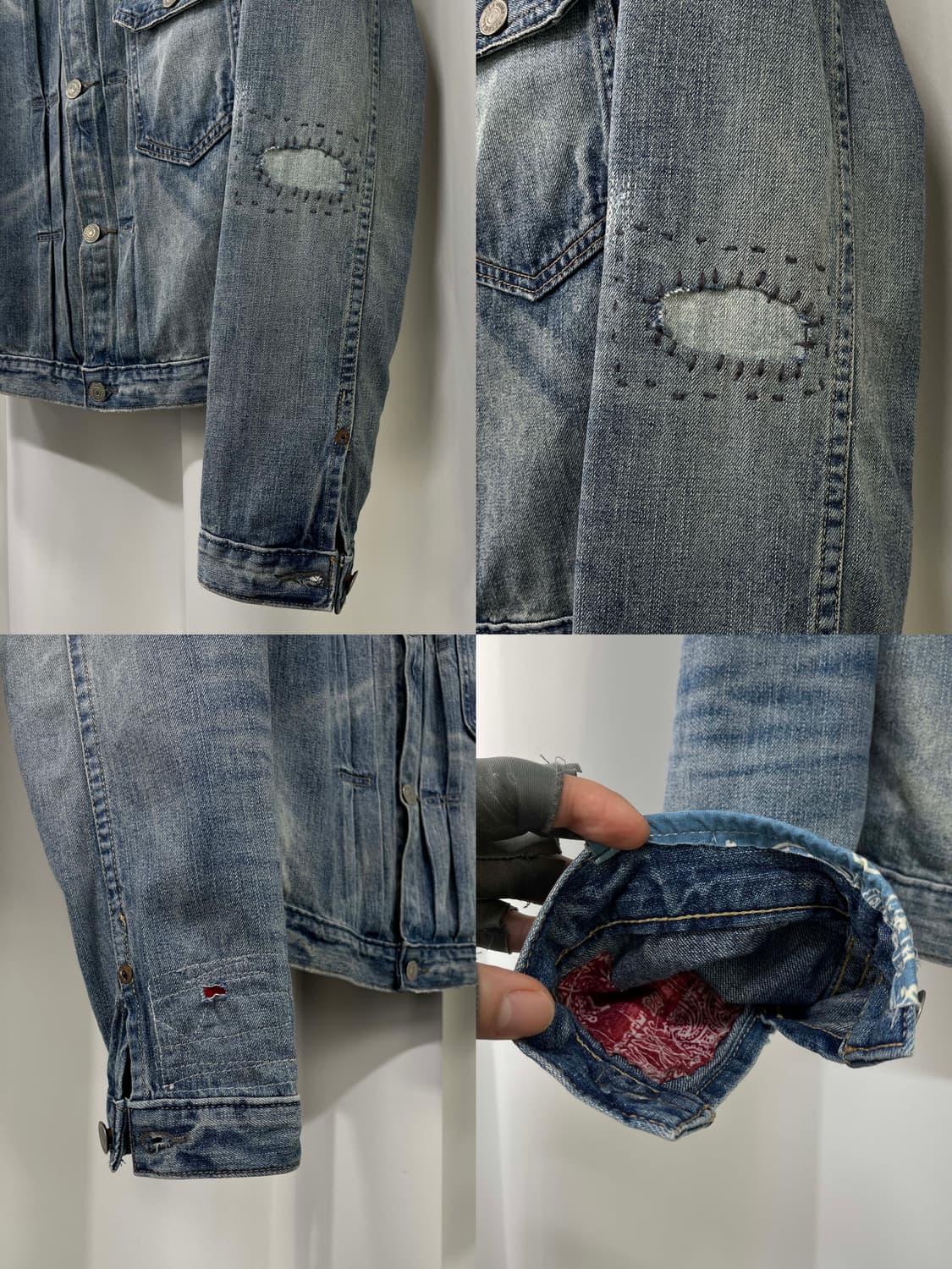 폴로 컨트리 Type1 디스트레스드 리페어 트러커 데님자켓 상품이미지9