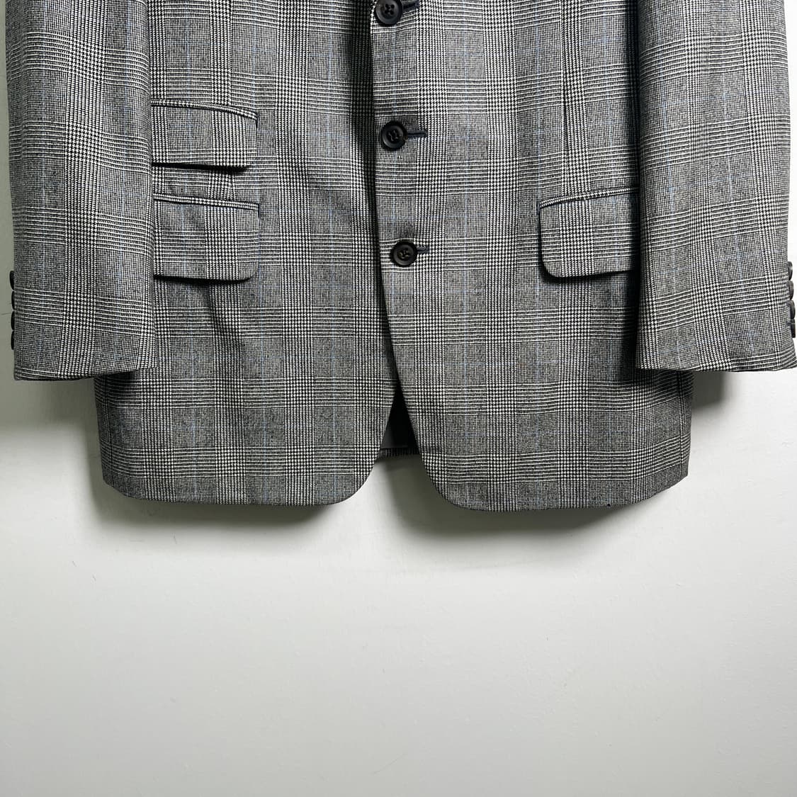 버버리 빈티지 그레이 글렌 체크 울 블레이저 상품이미지4