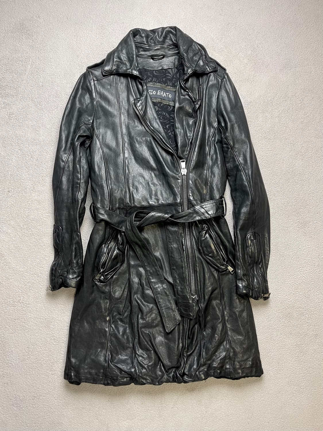 [40] GIORGIO BRATO 조르지오 브라토 레더 코트 상품이미지1