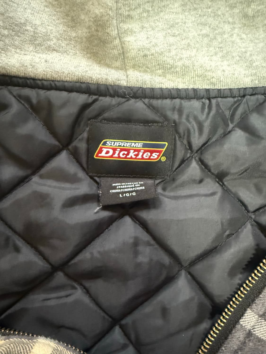 슈프림x디키즈 플레이드 후드집업 (L) 상품이미지5