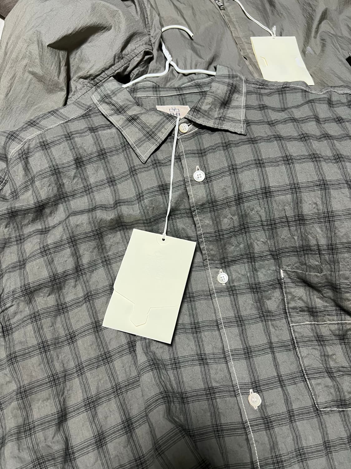 [3] 해칭룸 클래식 셔츠 오버다이드 체크 차콜 상품이미지5