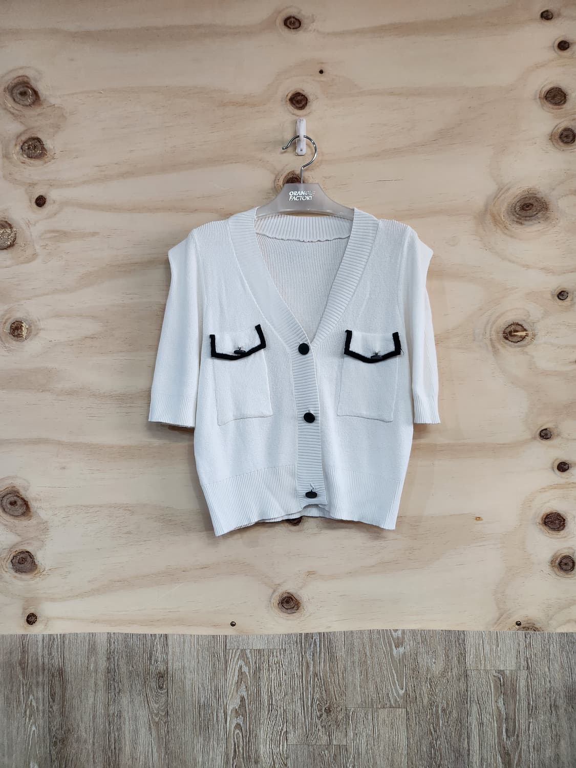 506) 반팔 니트 가디건 상품이미지1