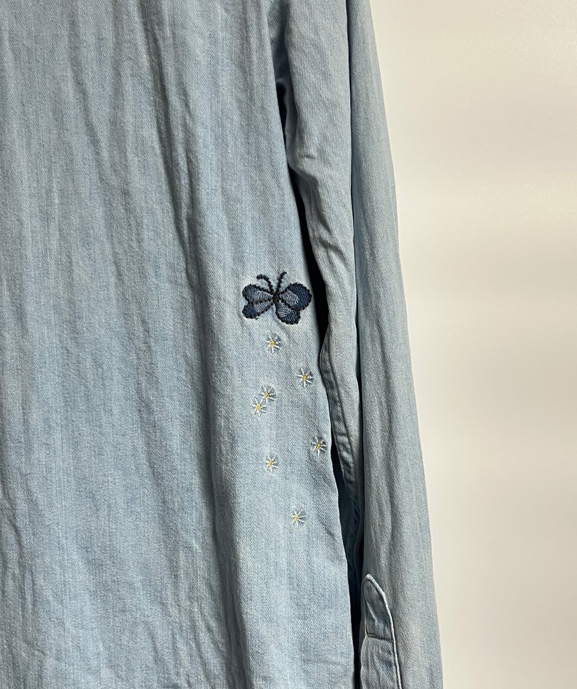 리바이스 자수 연청 웨스턴 데님 셔츠 남방 M 상품이미지7