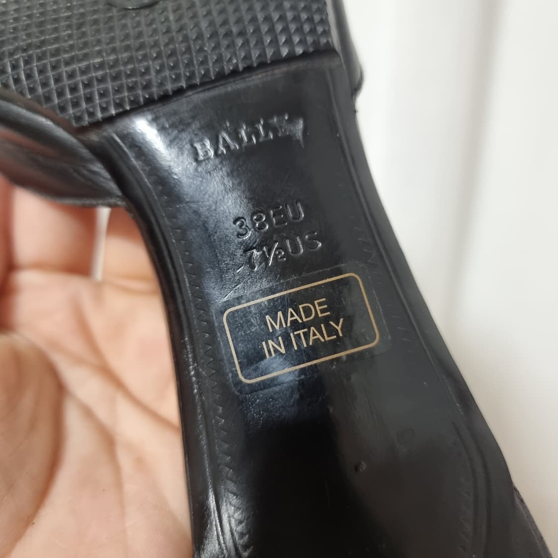 발리 Bally 가죽 샌들 슬리퍼 힐 슈즈 (7.5/245) 상태좋음 상품이미지7