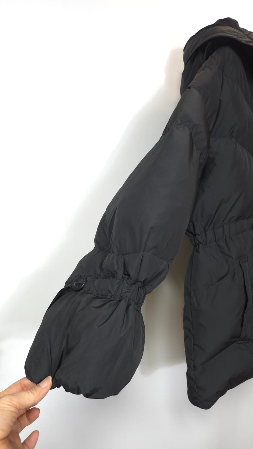 한섬 시스템 2021  구스다운 스트링 오버핏 후드 패딩 55~66 상품이미지5