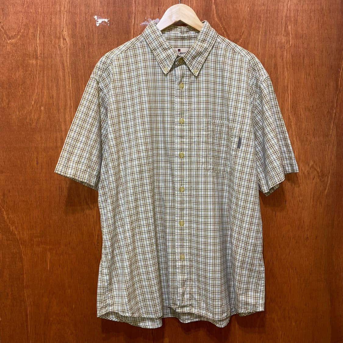 (XL) Woolrich 울리치 체크 반팔 셔츠 상품이미지1