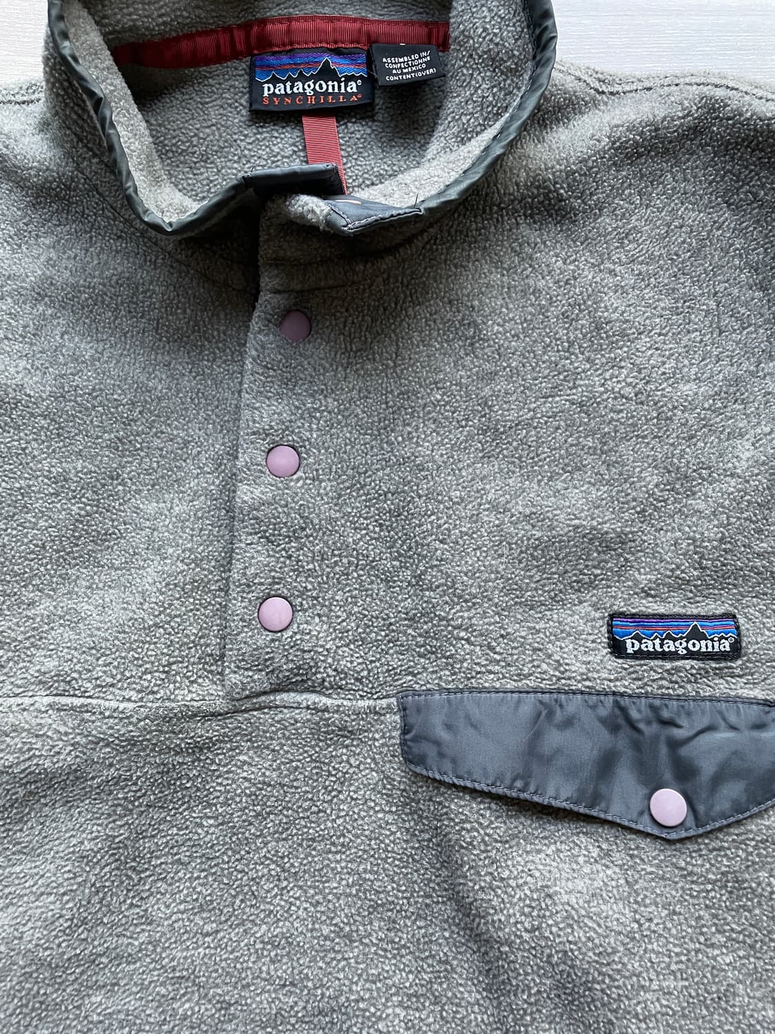 90s 파타고니아 신칠라 그레이 핑크 상품이미지4