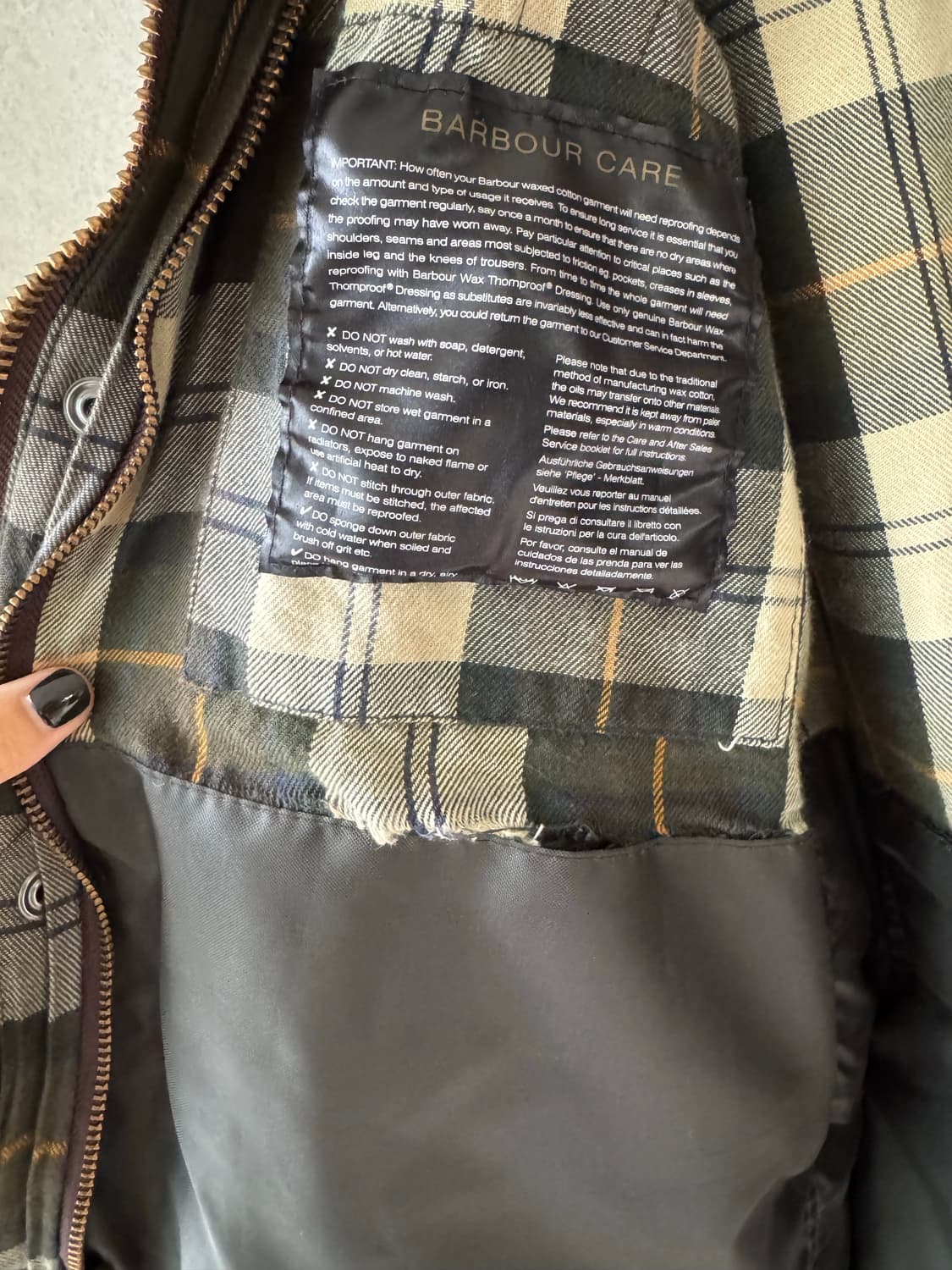 바버 왁스자켓 상품이미지5