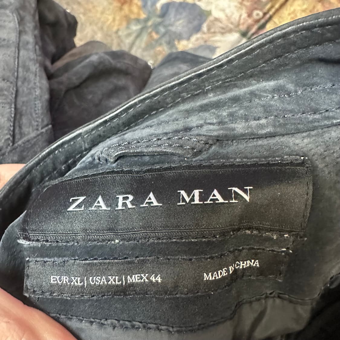 자라 빈티지 흑청스웨이드자켓 XL 상품이미지3