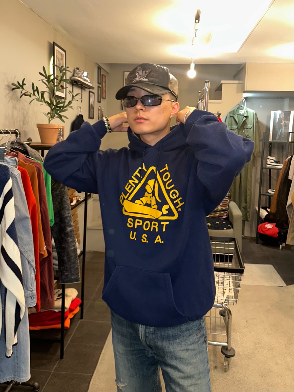 90’s Plenty Tough Sport logo hood sweats 상품이미지1