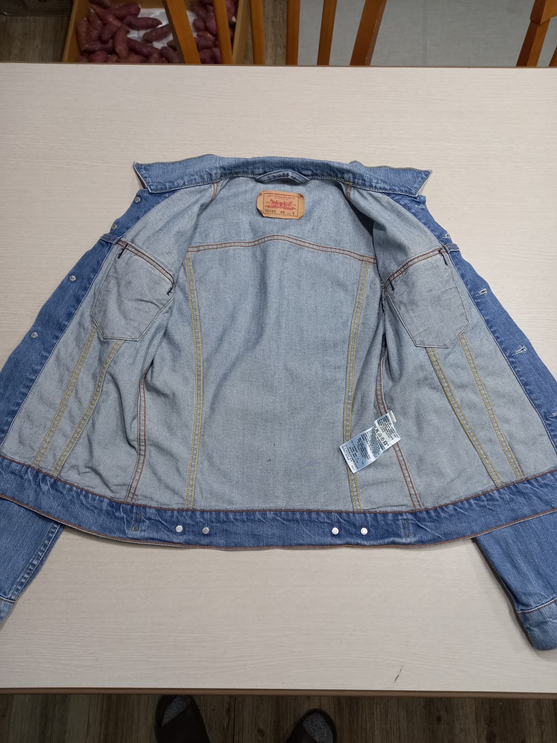 S85 리바이스70590 Turkey 스판 데님자켓 S-208 상품이미지5