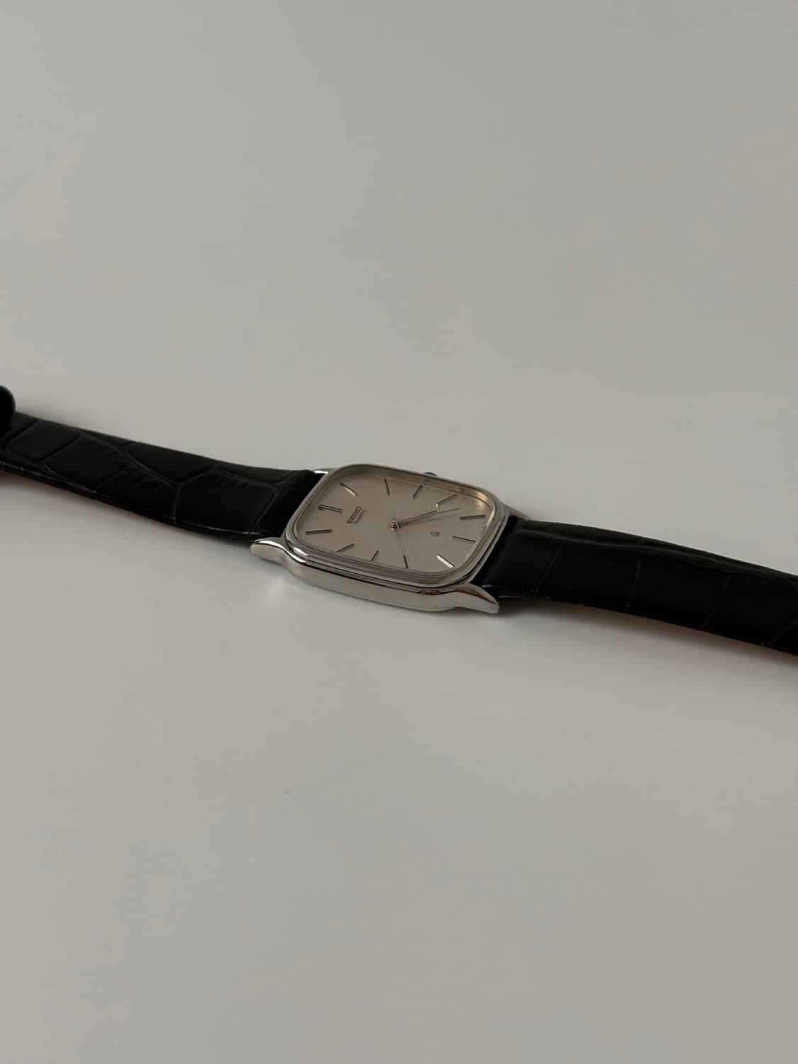 세이코 1980년대 보카시 다이얼 실버 탱크 쿼츠 남성  상품이미지6