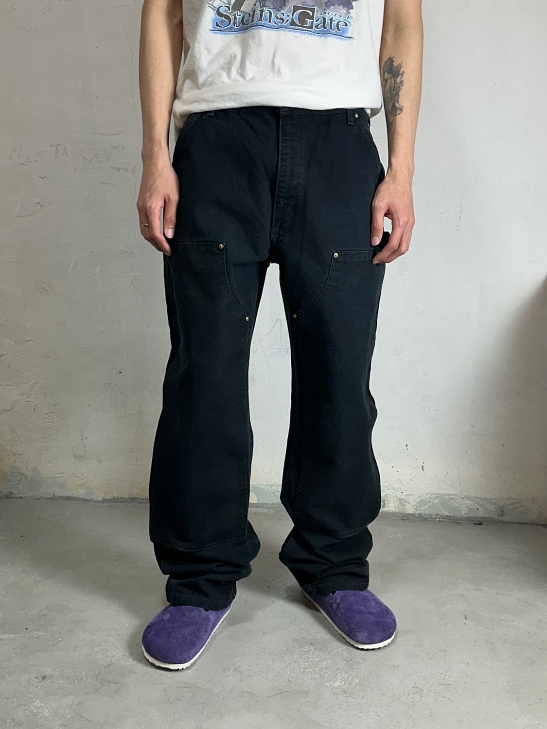 OG USA Made 칼하트 B01 더블니 블랙 칼하트 썩블니 좀비 상품이미지3