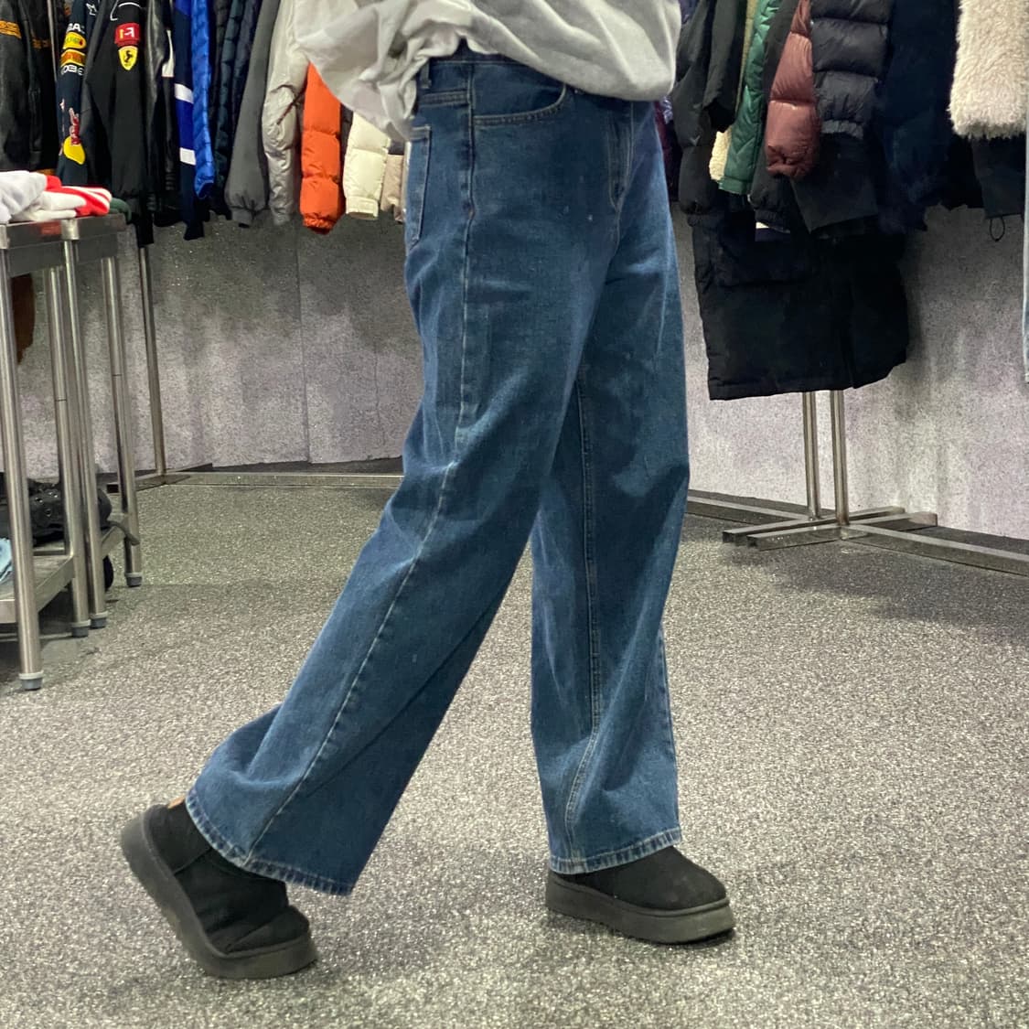 블랙업 캐주얼 와이드 데님 팬츠 B3607 상품이미지2