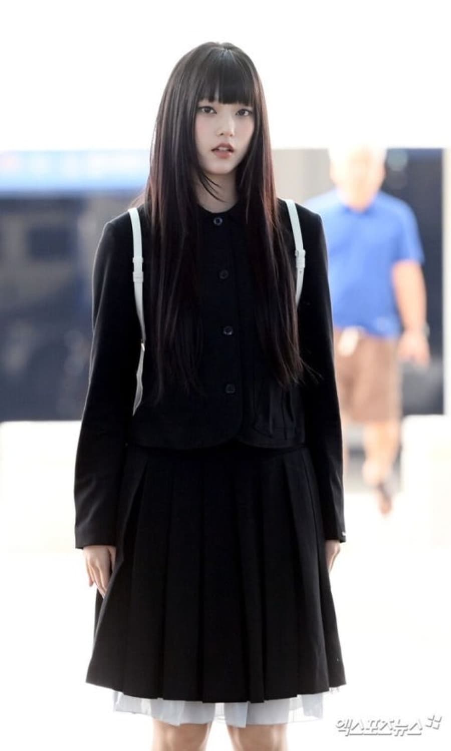 코이세이오 리본 재킷 더블 웨이스트 스커트 셋업 블랙 상품이미지1