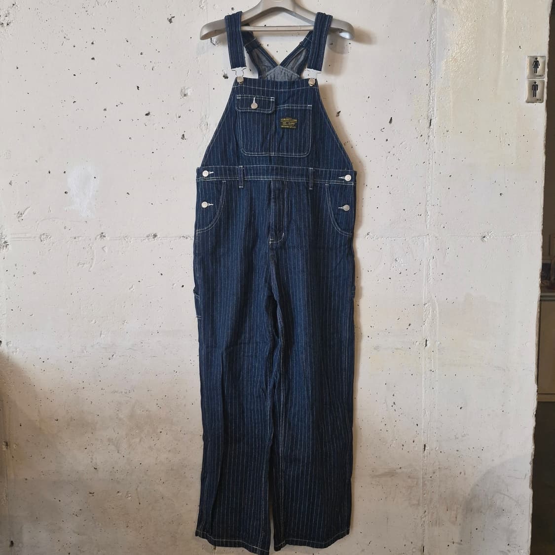 USA 빈티지 스트라이프 데님 오버롤 상품이미지2