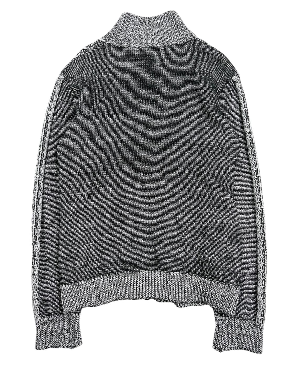 시멘틱 디자인 트위스티드 니트 집업 상품이미지5