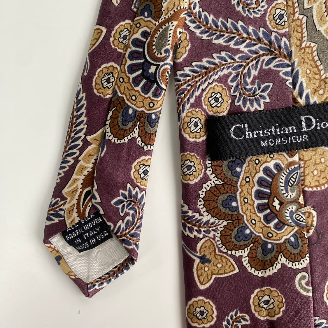 크리스찬 디올(Dior) 명품 정품 페이즐리 넥타이 상품이미지6