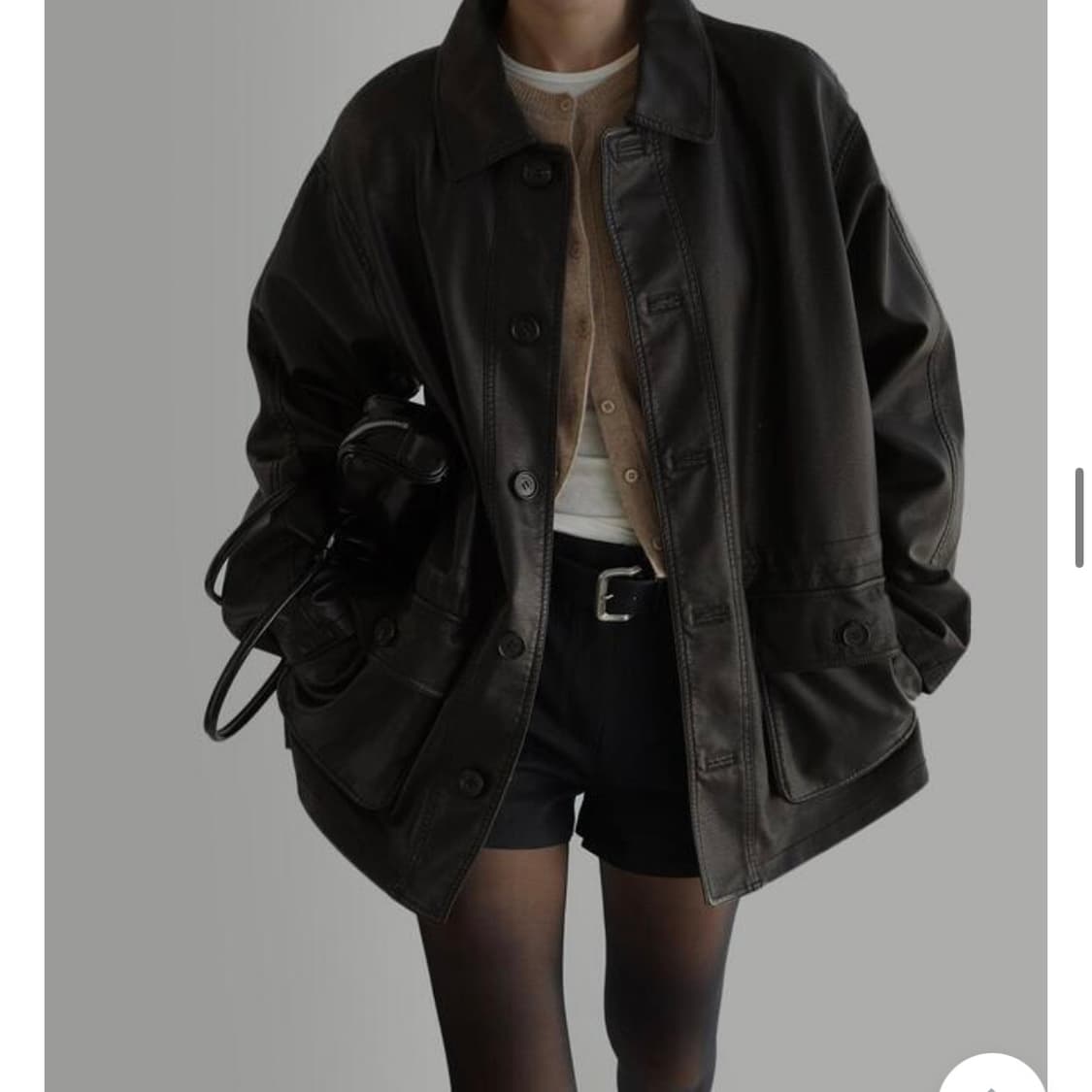 새상품 라룸 다크레더야상 누빔 상품이미지2