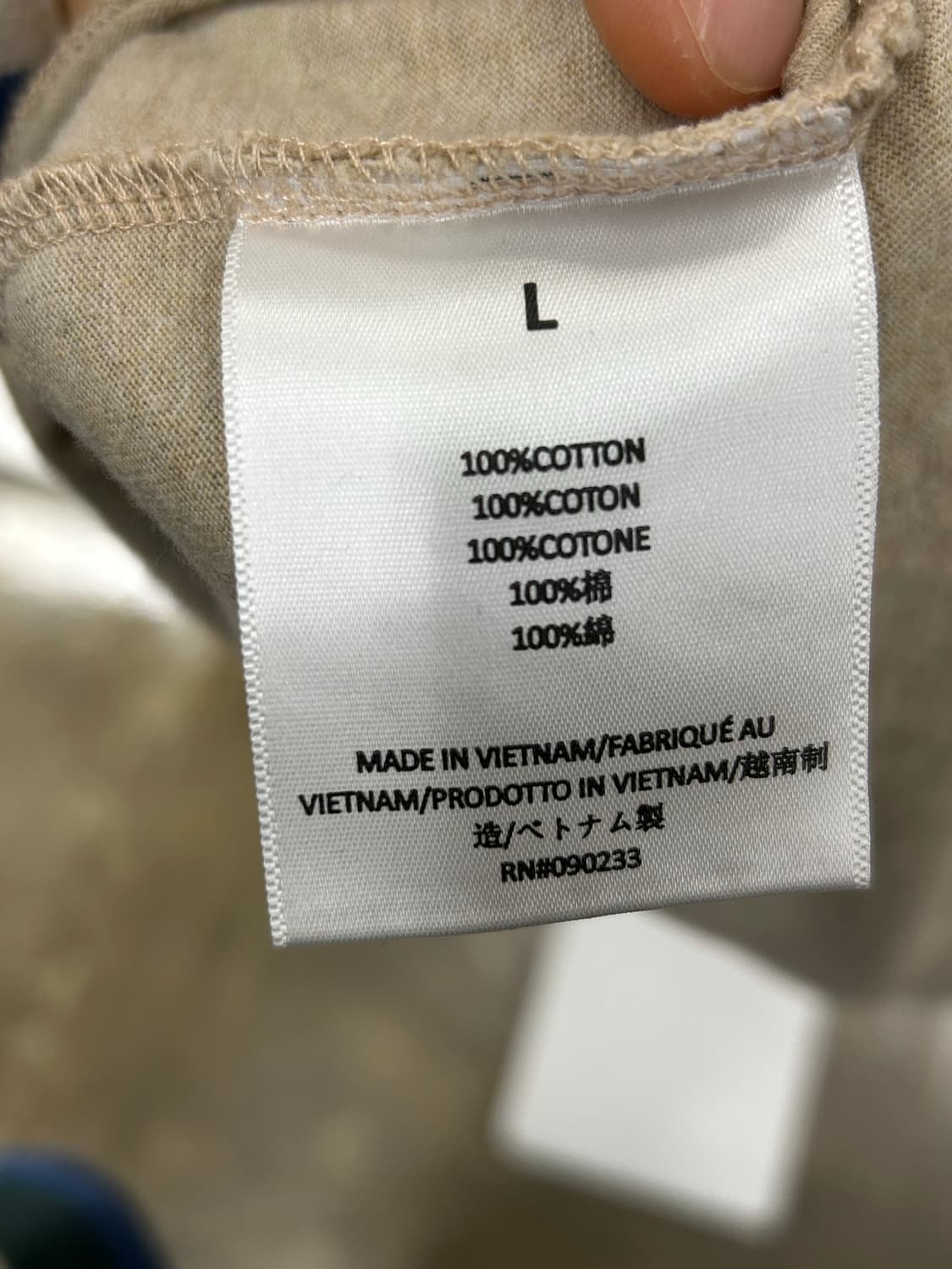 에센셜 오버핏 긴팔 티셔츠 베이지 상품이미지7