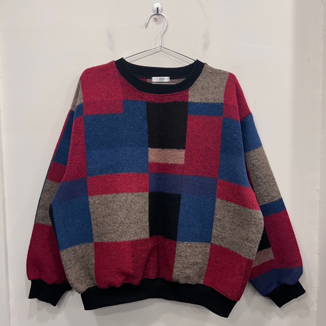 J.DON 멀티컬러 루즈핏 니트 맨투맨 상품이미지2