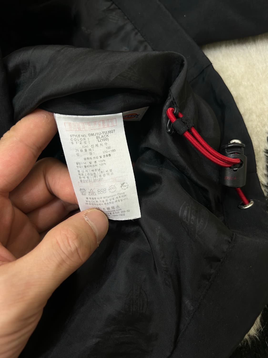 [L]디키즈 후드 바람막이/블랙 상품이미지6