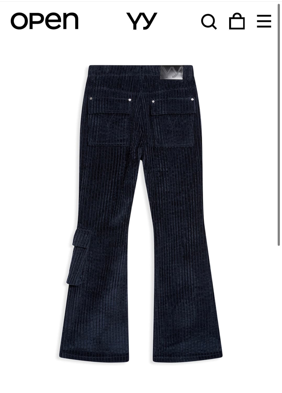 CORDUROY LOOSE BOOTCUT, NAVY  상품이미지2