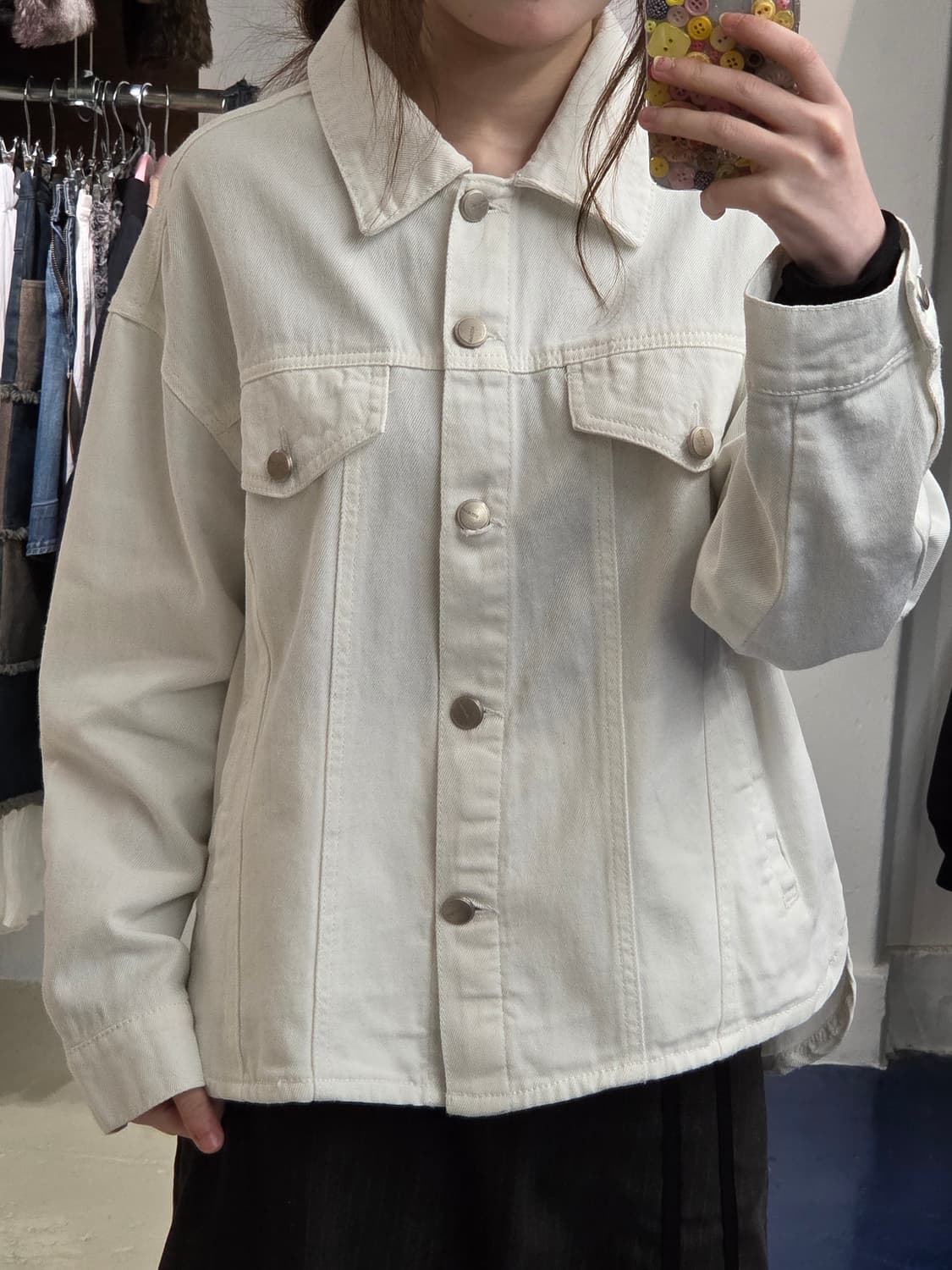 NIX 닉스 화이트 트러커 자켓 상품이미지2