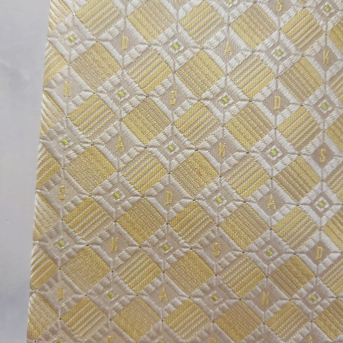 DAKS 닥스 실크 레몬 체크 패턴 넥타이 9cm A등급 K2371
 상품이미지8