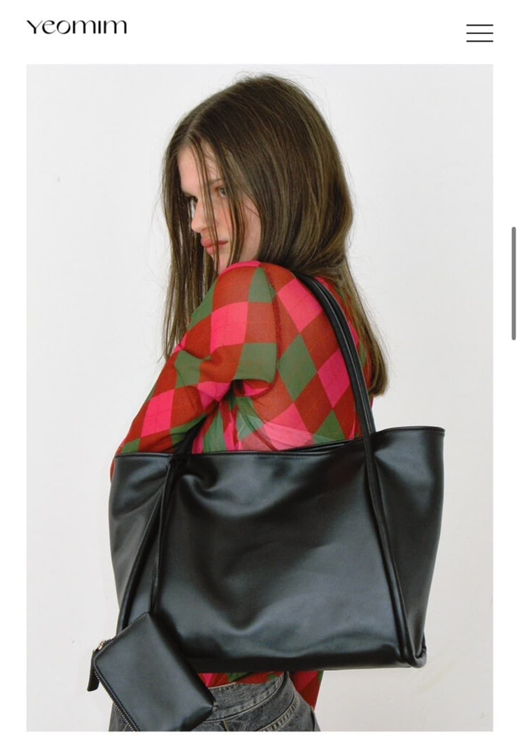 여밈 yeomim 미디엄 대퍼백 블랙 상품이미지2