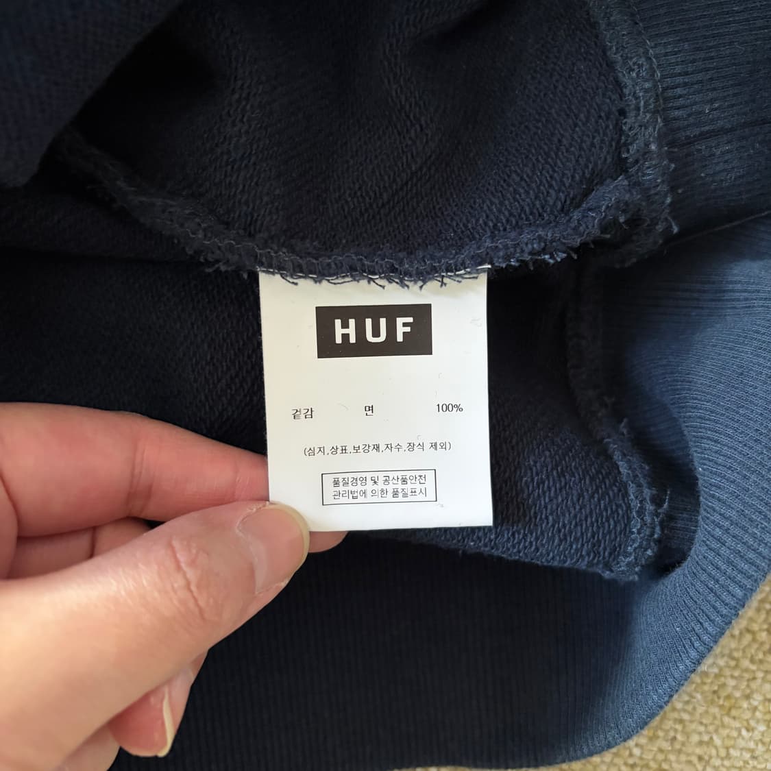 HUF 후드티 네이비(L) 상품이미지4